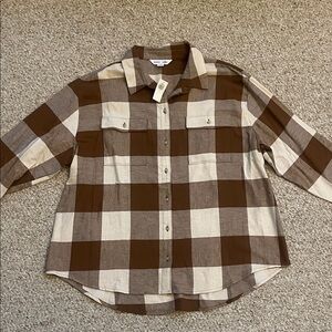 Old Navy Boyfriend Style Plaid Shirt